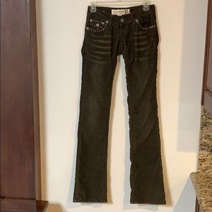 Olive jeans designer corduroy new size 25